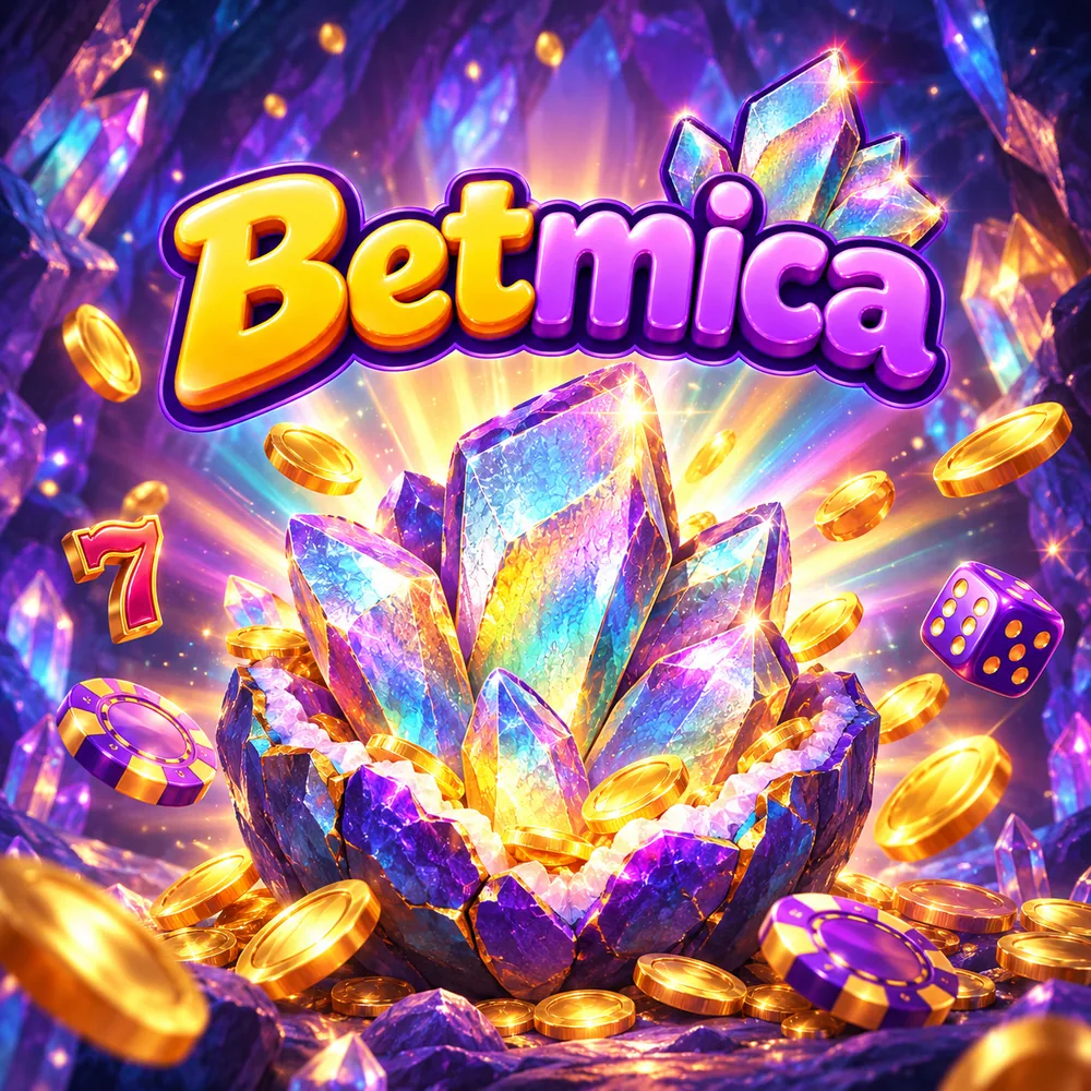 Betmica crystal geode overflowing with gold coins
